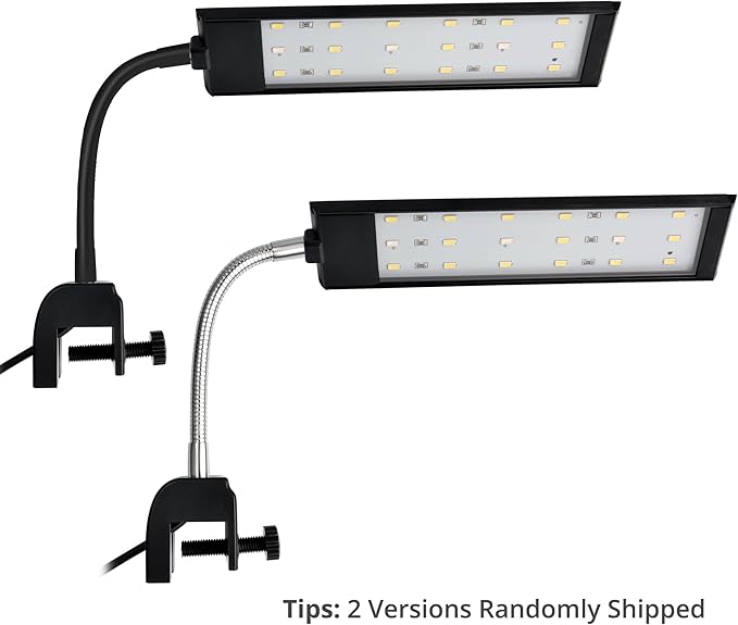 NICREW Fish Tank Clip on Light, Clamp Aquarium Light with White and Blue LEDs, 320LM, 7 Watts NICREW