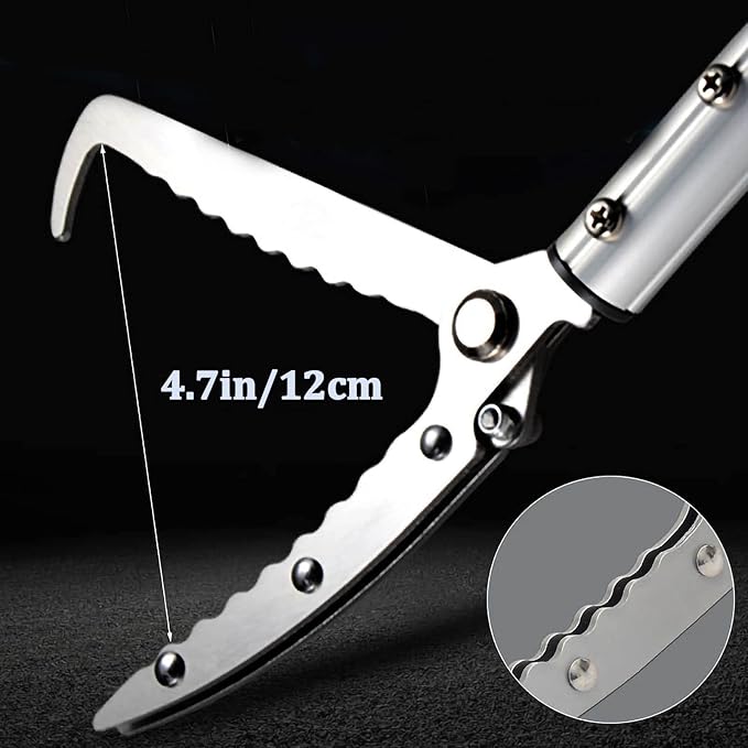 67'' Telescopic Snake Tongs Aircraft-Grade Aluminum Alloy Reptile Grabber Rattle Snake Catcher Wide Jaw Handling Tool with Lock for Hunting Game Finders 2023 New Launch PAWPICO