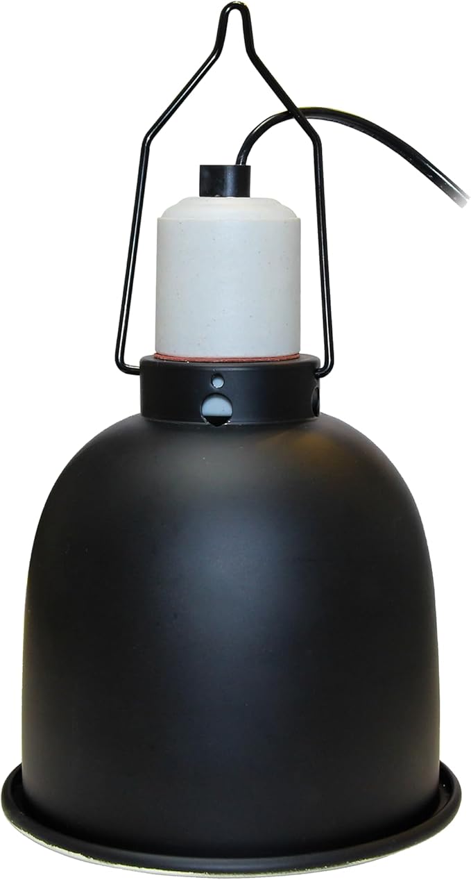 Reptile Heat Lamp, Reptile Light Fixture, 5.5 Inch Deep Dome with Adjustable Clamp PAWPICO
