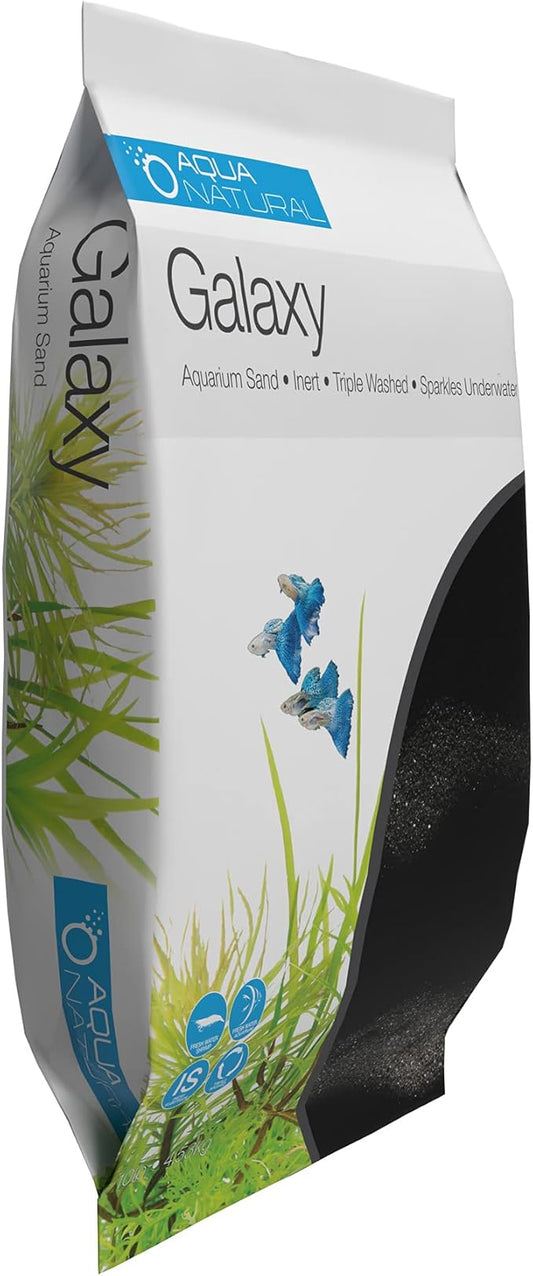 Aqua Natural Galaxy Sand 10lb Substrate for aquascaping, Aquariums, vivariums and terrariums, Black PAWPICO