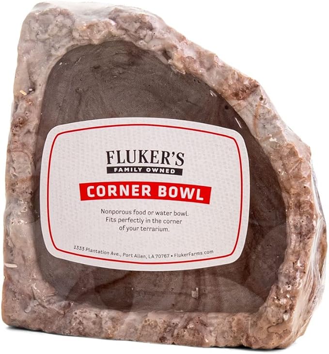 Fluker's Food and Water Reptile Corner Bowl, Medium 6", colors may slightly vary Flukers