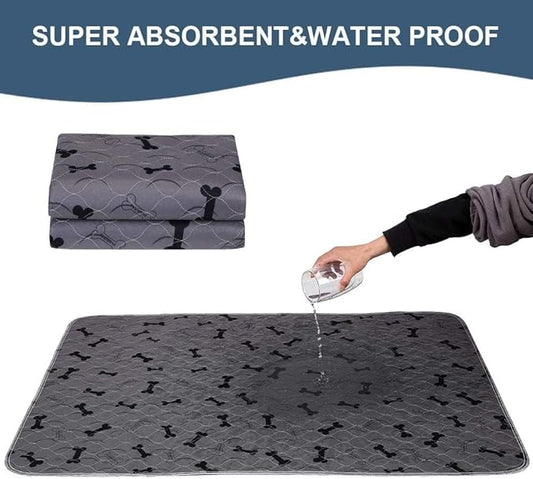 Washable Dog Pee Pads with Free Grooming Gloves,Non Slip Dog Mats with Great Urine Absorption,Reusable Puppy Pee Pads for Whelping,Potty,Training,Playpen - PAWPICO