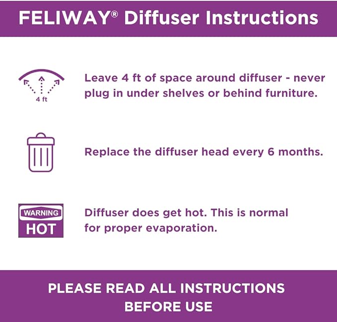 FELIWAY Classic Cat Calming Pheromone, 30 Day Refill - 3 Pack Feliway%C2%AE