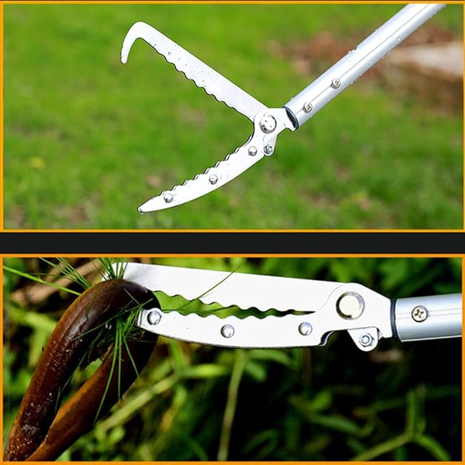 Snake Tong Rattle Snake Reptile Catcher Grabber,with Wide Jaw and Comfortable Grip Handle, Handling Tool Equipped with Snake Hook and Bagging,More Professional PAWPICO