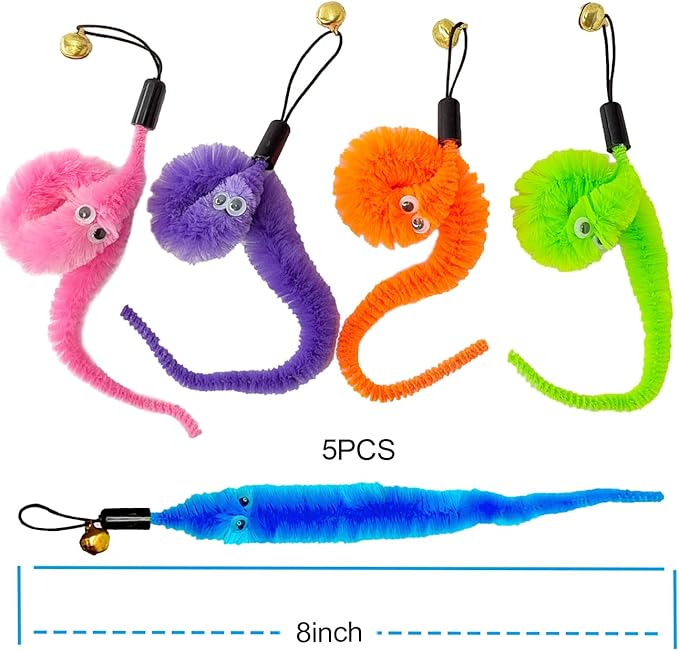 Cat Toys Interactive for Indoor Cats,2PCS Retractable Cat Wand Toys,9PCS Teaser Toys&1PCS Hanging Door Lure Cat Toy,Interactive Feather Toy for Teaser Play and Chase Exercise with Kitten - PAWPICO