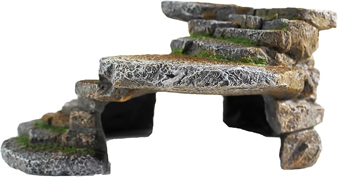 PENN-PLAX (REP183) Reptology Shale Scape Step Ledge & Cave Hideout – Decorative Resin for Aquariums & Terrariums – Great for Reptiles, Amphibians, and Fish – Large Penn-Plax
