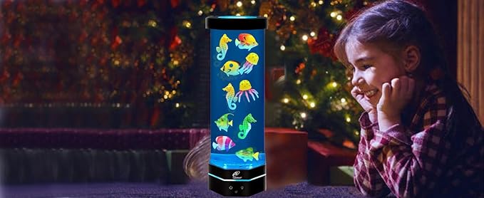 Lightahead LED Fantasy Fish Lamp with Color Changing Light Effects. A Sensory Synthetic Fish Tank Aquarium Mood Lamp. Large (15 Inches Tall) Lightahead%C2%AE