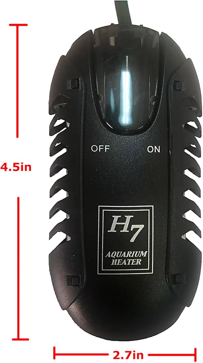 Mini Aquarium Heater 25W Small Fish Tank Heater 25 Watt with External Temperature Controller, LED Display, Used for 5-10 Gallon Tank ZHGSERVU