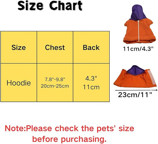 Lizards Clothes for Bearded Dragon Cotton Hoodies Leopard Gecko Costume, Reptile Hoodies Apparel for Skin Protection TTMIMIK
