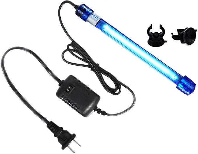 5W 7W 13W U-VC Aquarium Green Clean Light Aquarium Algae Clean Light Fish Tank Water Clean Light Green Clear Waterproof Fish Water Clean Lamp for Pond Fish Tank Sump Swim Pool (11W-13inch Length) JackSuperAquariumPetsFocus