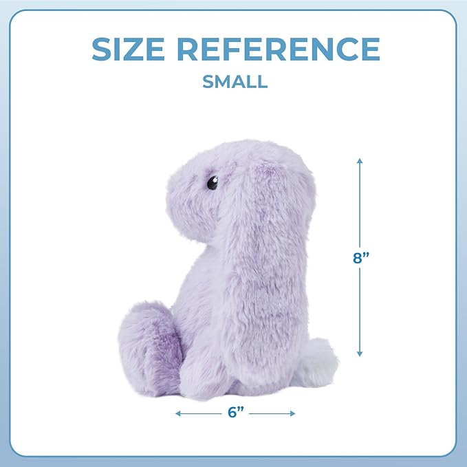 Best Pet Supplies Interactive Bunny Buddy Dog Toy with Crinkle and Squeaky Enrichment for Small and Medium Breed Puppies or Dogs, Cute and Plush - Bunny (Purple), Small - PAWPICO