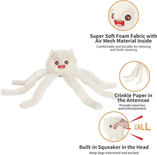 DODODOLA Dog Toys Squeaky Dog Toys with Crinkle Paper Cute Stuffed Octopus Durable Dog Plush Toys for Large Breed Dog Chew Toys for Small, Medium, Large Dogs - PAWPICO