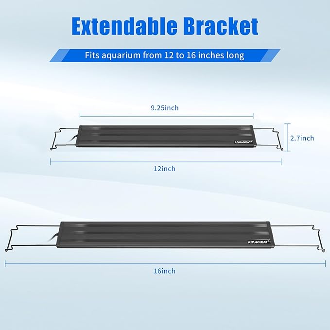 AQUANEAT LED Aquarium Light for 12 to 16 Inch Fish Tank, Auto On Off with Timer, Full Spectrum, Adjustable Brightness, Daylight Moonlight Mode, for Fresh Water Low-to-Mid Light Plants Aquaneat