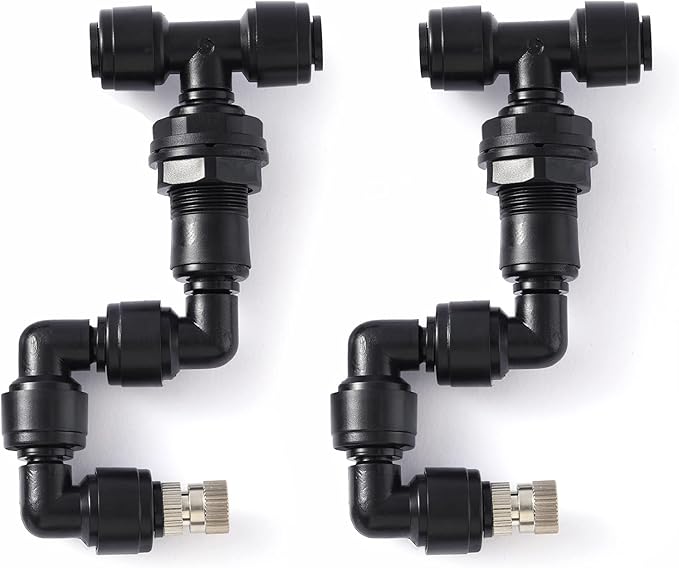 Reptile Misting Spray Nozzle for Rainforest Tank Pet Cooling Adjustable Reptile Nozzle Fogger Mist Sprinkler for Full Water Coverage, Replacement Micro Spray Nozzles, 2PCS ExplorewithPassion
