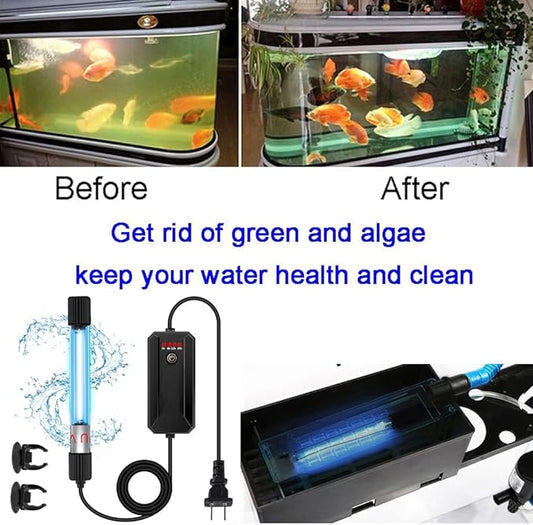 13W Timer Aquarium Clean Light Algae Clear Green Bloom Clean Fish Tank Water Clean Lamp for Sump Pond Filter Tank JackSuperAquariumPetsFocus