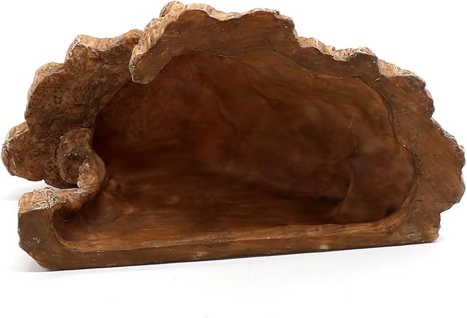 Gecko Hide Shale Scape Step Ledge, Reptile Cave Hideout Tank Accessories Decorations, Great for Reptiles, Amphibians, Leopard Gecko, Lizard, Frogs, Turtle (Small-7.3 * 4.4 * 3) relaqcc