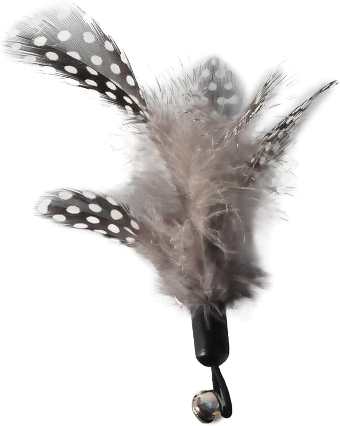 Cat Toys - No Chemical Dyeing Cat Feather Toys for Indoor Cats - Include Cat Wand and Natural Feather Refills - PAWPICO