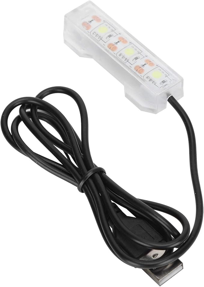 Tnfeeon Small Aquarium Water Plant Light,Full Spectrum Aquarium Lighting for Freshwater Fish Home Desktop Mini Decoration Soft LED Lamp with USB Connector Tnfeeon