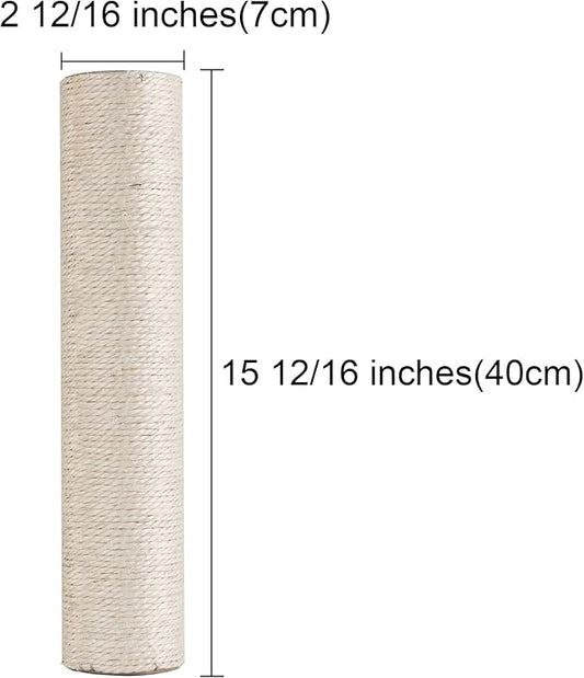 Dimaka Cat Scratching Post Replacement Pole, Cardboard and Sisal, 15.7in, 40cm - PAWPICO