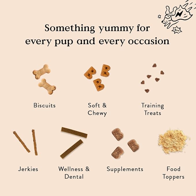 Bocce's Bakery by The Fire Assorted Treat Bundle for Dogs, Wheat-Free Everyday Dog Treats, Made with Real Ingredients, Baked in The USA, All-Natural Soft & Chewy Cookies, 6 oz Each - PAWPICO