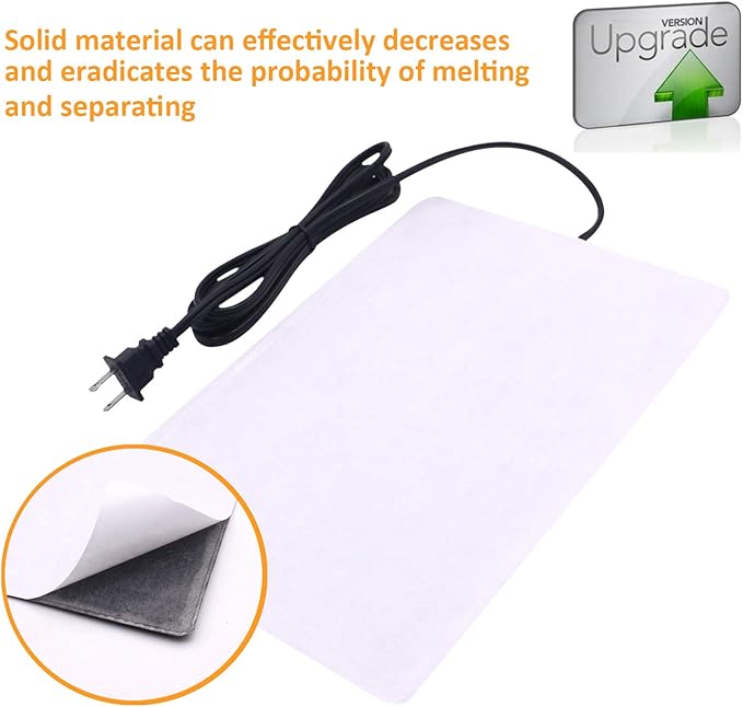 Aiicioo Under Tank Heater Thermostat - Reptile Heating Pad with Temperature Control Reptile Heat Mat for Combo Set for Hermit Crab Lizard Terrarium 16W AIICIOO