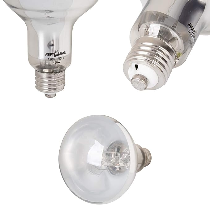 REPTI ZOO Reptile Heat Lamp 100W Full Spectrum UVA UVB Reptile Sun Lamp Self-Ballasted Vapor Basking Spot Lamp/Bulb/Light for Reptile and Amphibian E26 REPTIZOO