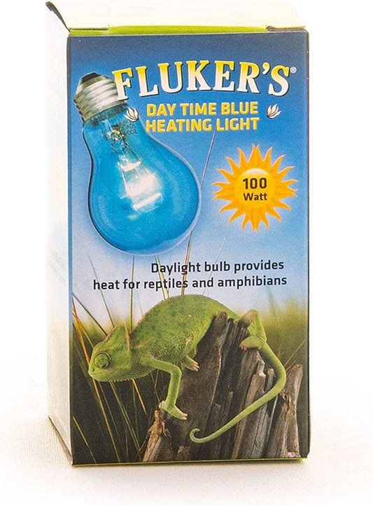 Fluker's Reptile Incandescent Blue Daylight Bulb for Reptiles and Amphibians, 100 Watt Flukers