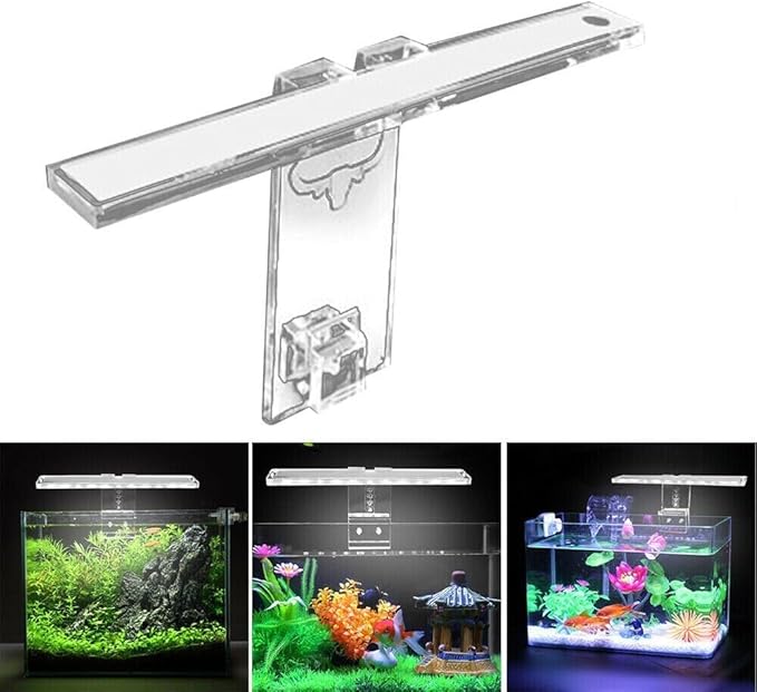 LED Aquarium Light Lamp Plant Fish Tank 3-8mm Thickness Clip-On Bracket Lighting Fits Tanks 3-8mm Thickness Clip-on 20cm 8" Lamp for Fish Tank Aquarium Bracket Light LinaLife