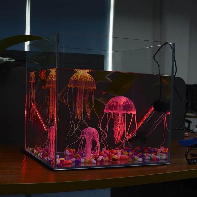 LED Aquarium Lights, RGB Fish Tank Lights Underwater IP68 Waterproof Submersible Remote Control Tank Lid Lights Colored Adjustable Fish Aquarium Tank Waterfall Lighting, 15 inch S+SMIFUL