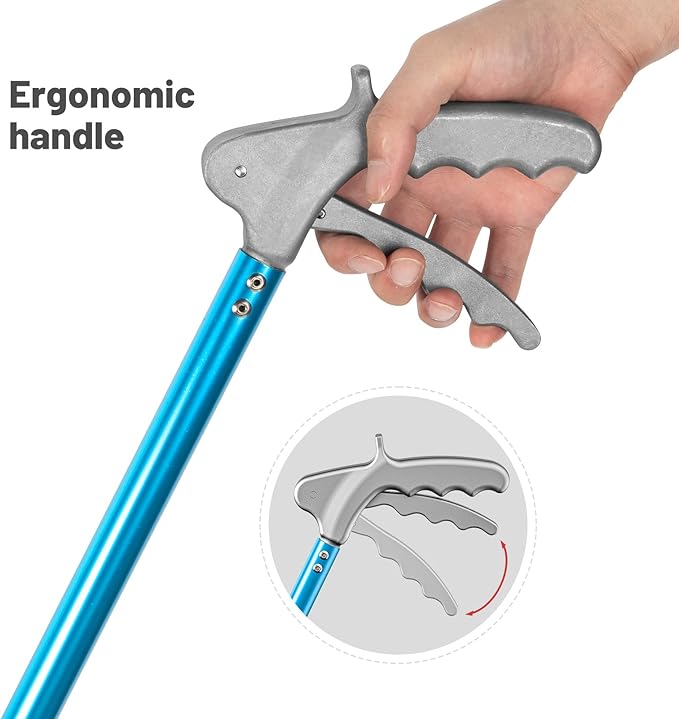 G2 47.2-inch Professional All-Aluminum Alloy Snake Tong Reptile Grabber Rattle Snake Catcher Wide Jaw Handling Tool with a Protective Structures for Snakes G2GO2GETHER