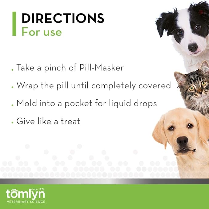 TOMLYN Pill-Masker Original Bacon-Flavored Paste for Dogs & Cats, 4oz, Pack of 2 Tomlyn
