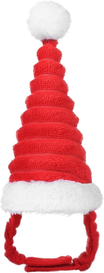 POPETPOP Small Pet Christmas Hat Hamster Santa Hat Birthday Party Cone Hat Holiday Costume Hat for Guinea Pig Hamster Squirrel Chinchilla Gerbil POPETPOP