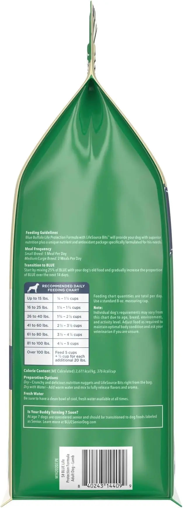 Blue Buffalo Life Protection Formula Adult Dry Dog Food, Helps Build and Maintain Strong Muscles, Made with Natural Ingredients, Lamb & Brown Rice Recipe, 5-lb. Bag - PAWPICO