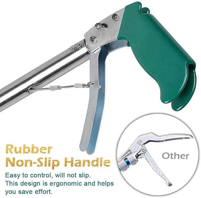 IC ICLOVER Snake Tongs, Upgrade 60 Inch Extra Long Snake Grabber Professional Heavy Duty Reptile Rattle Snake Catcher Wide Jaw Handling Tool with Lock, Non-Slip Grip Handle ICICLOVER