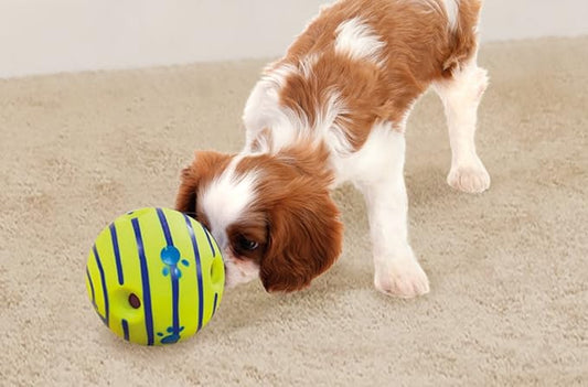 Wobble Wag Giggle Ball, Interactive Dog Toy, Fun Giggle Sounds When Rolled or Shaken, Pets Know Best, As Seen On TV - PAWPICO