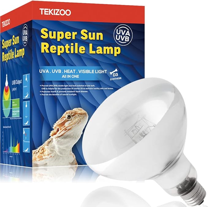 100W UVB UVA Heating Lamp Self-Ballasted Bulb Full Spectrum Basking Spot Light lamp for Reptile and Amphibian TEKIZOO