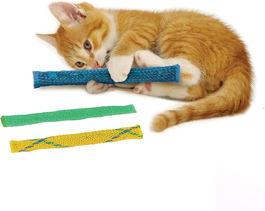 Pioneer Pet Nip Nibblers Catnip Toy – 3 Pack – Catnip Filled Toys For Indoor Cats -Teething Toy For Kittens That Bite And Chew - PAWPICO