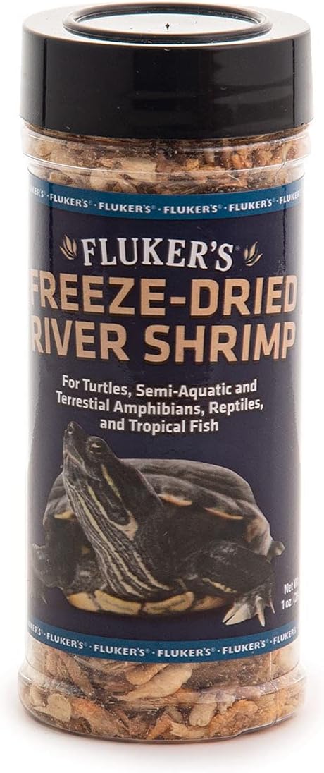 Fluker's Freeze Dried Insects - 1oz - River Shrimp, Turtle Shrimp, Shrimp Turtle Food, Nutrient-Rich Shrimp for Turtles, Suitable for Reptiles, Birds, Tropical Fish, Hedgehogs, Sugar Gliders Flukers