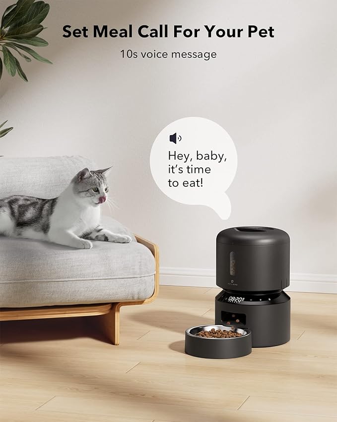 PETLIBRO Automatic Cat Feeder, Automatic Cat Food Dispenser with Freshness Preservation, Timed Cat Feeders for Dry Food, Up to 50 Portions 6 Meals Per Day, Granary Pet Feeder for Cats - PAWPICO
