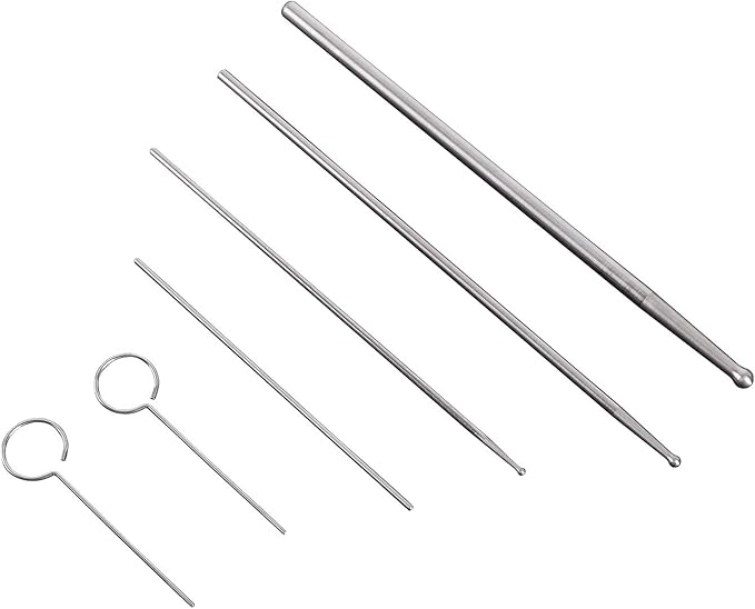 REPTI ZOO Snake Probe Kit 6 Pieces Round Ball Tip Professional Reptiles Snake Sexing Kit Probes Set REPTIZOO