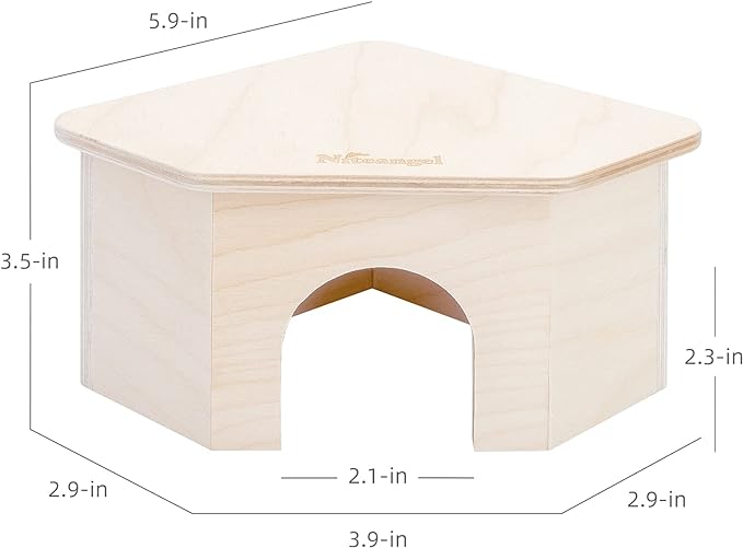 Niteangel Birch Chamber-Maze Hamster Hideout - Small Pets Woodland House Habitats Decor for Hamster Mice Gerbils Mouse Niteangel