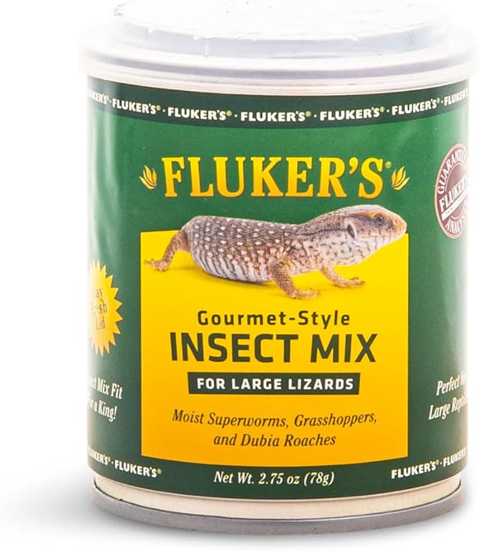 Fluker's Gourmet Canned Food for Reptiles, Fish, Birds and Small Animals, Insect Mix, 2.75 oz Flukers