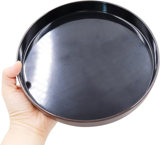 Reptile Feeder Kit, Food Water Bowl, Plastic Round Tortoise Feeding Dish, Amphibian Feeding Bowl, Tank Terrarium Accessories for Bearded Dragon Snake Hermit Crab Turtle Lizard Chameleon - 8 × 8 × 1" Neeenn