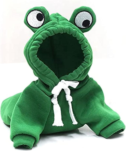 Warm Dog Winter Clothes Cute Fruit Dog Coat Hoodies Fleece Pet Dogs Costume Jacket for French Bulldog Chihuahua Ropa Para Perro(Green,XS) - PAWPICO