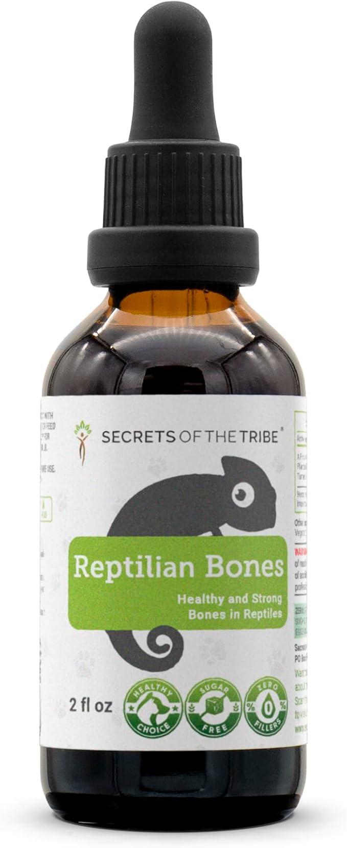 Reptilian Bones | Natural Herbal Dietary Pet Supplement for Reptiles | Support Healthy Bones | Alcohol-Free Extract, Stinging Nettle Leaf, Plantain, Dandelion Leaf, Gotu Kola, Turmeric 2 oz SecretsOfTheTribe