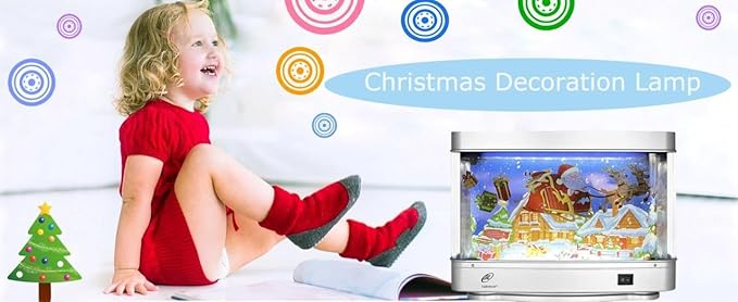 Lightahead Christmas Santa LED Decorative Motion Picture Lamp Virtual Aquarium Night Light Decoration Lightahead%C2%AE