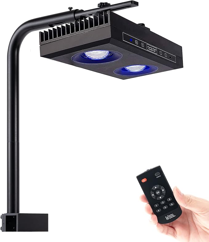 Aquarium Light - 95 Watt Sunrise Sunset Moonlight, Group Control Program Coral Reef Light Dimmable Full Spectrum for Marine Tanks,Saltwater Tank Light with Timer (G5 Bracket Version) SmatFarm