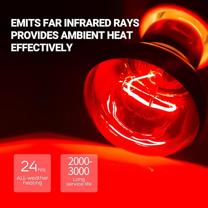 REPTIZOO 75W Reptile Heat Lamp Bulb, 2PCS Day & Night Basking Spot Light Combo Pack Includes Infrared Heat Lamp and UVA Daylight Heating Lamp Basking Light REPTIZOO