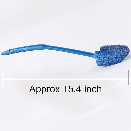 SLSON Aquarium Algae Scraper Double Sided Sponge Brush Cleaner Long Handle Fish Tank Scrubber for Glass Aquariums and Home Kitchen,15.4 inches SLSON