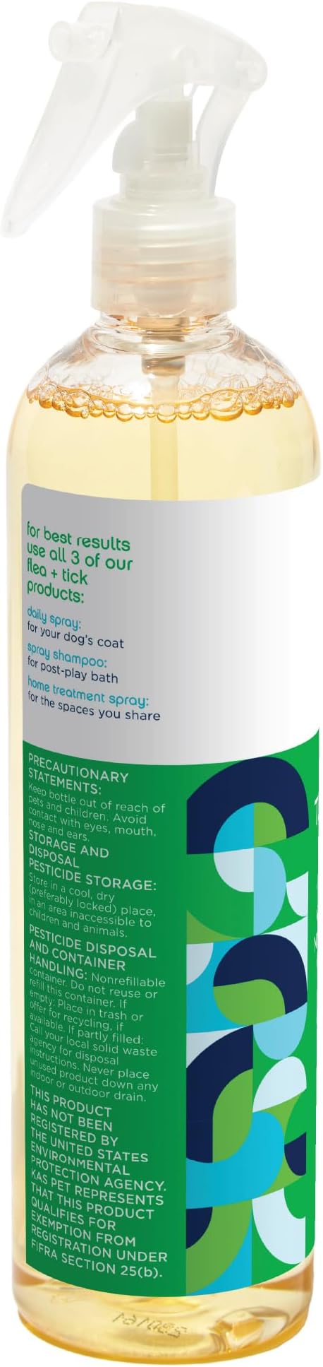 Pet Life Unlimited Plant-Powered Flea and Tick Spray, Flea Spray for Home - Plant-Based Flea Treatment for Home, Natural Flea and Tick Prevention for Dogs - Made in USA - 16 Ounce (Pack of 1) PetLifeUnlimited